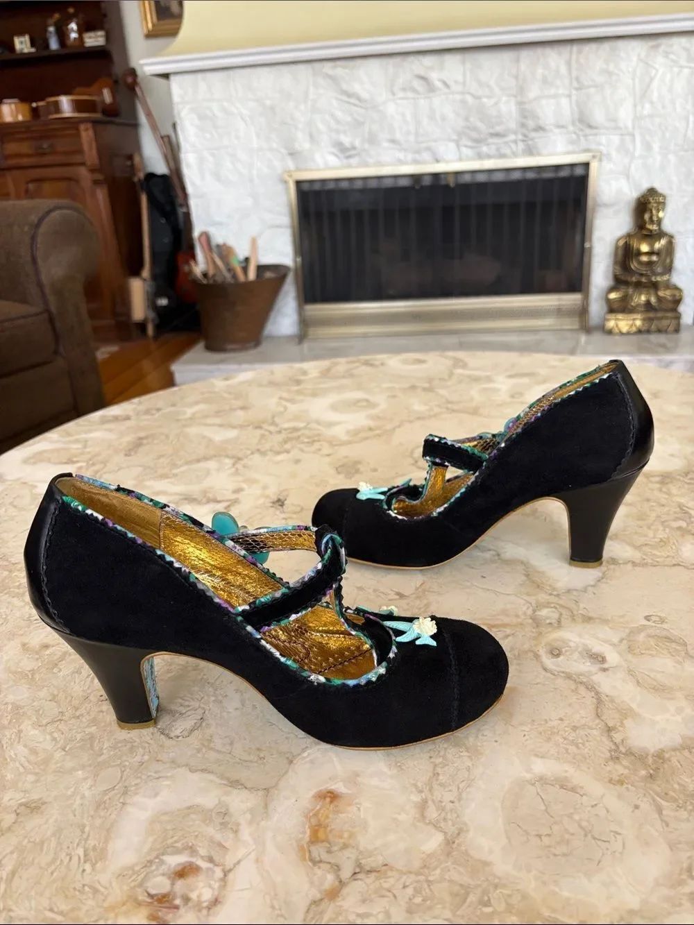 Irregular Choice “Fresh Cut Grass” Mary Jane Retro Heels - Picture 9 of 15